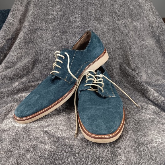 Gordon Rush Austin Blue Suede Leather Lace Up Oxford Dress Shoes Men's 11.5 - Picture 1 of 10